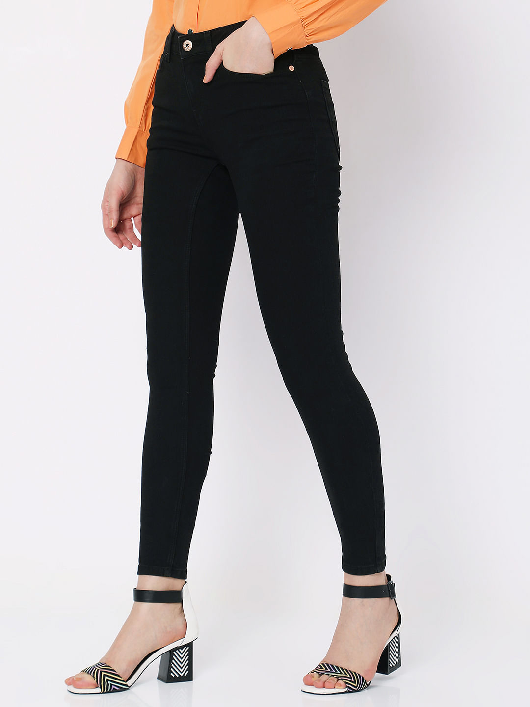 Ankle Skinny Jeans, Clean Black at Amazon Women's Jeans store