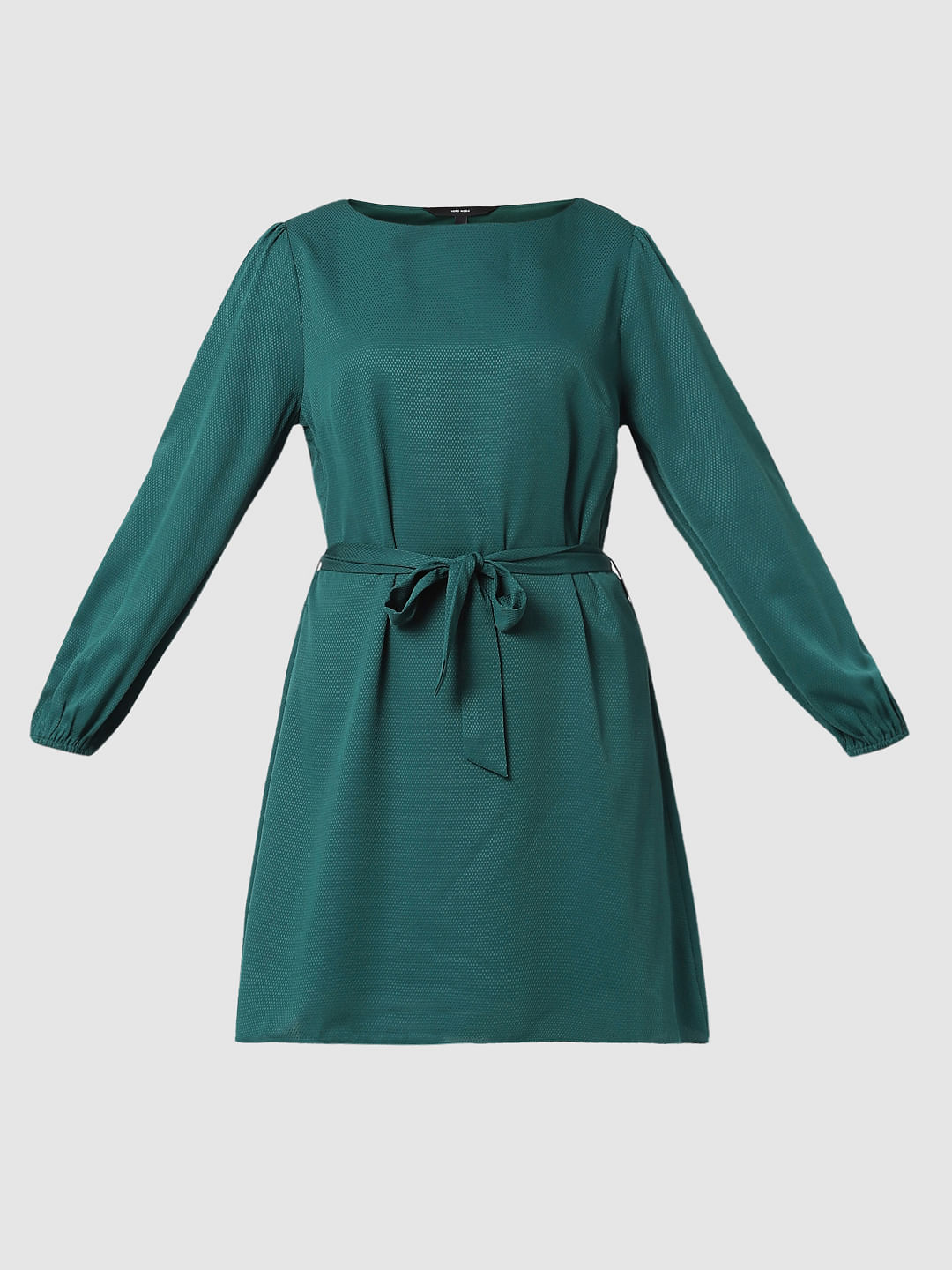 Dark green fit on sale and flare dress