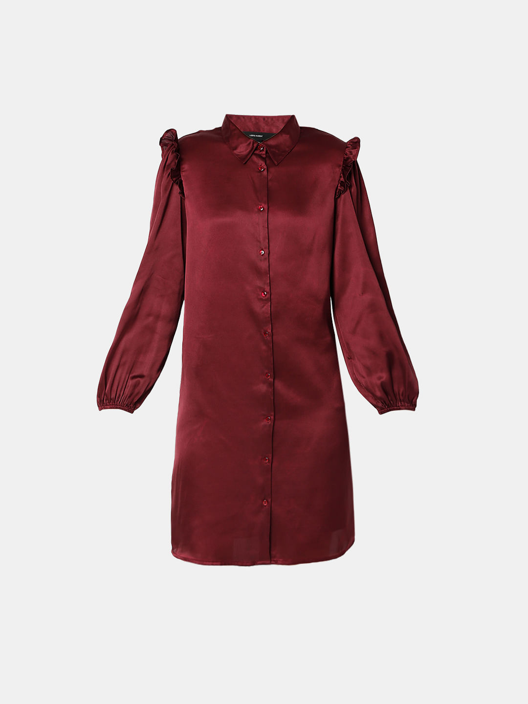 Wine cheap shirt dress