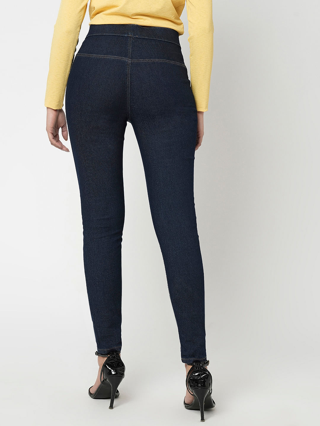 Out Of My Mind Jeggings, Blue – Chic Soul