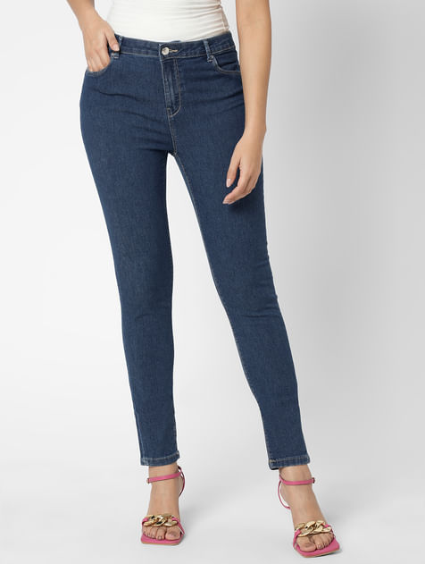 i.scenery BY VERO MODA Blue Mid Rise Wendy Skinny Fit Jeans