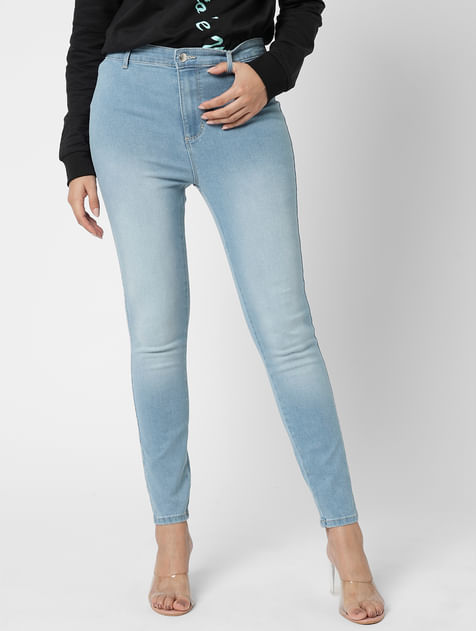 i.scenery BY VERO MODA Light Blue High Rise Wendy Skinny Fit Jeans