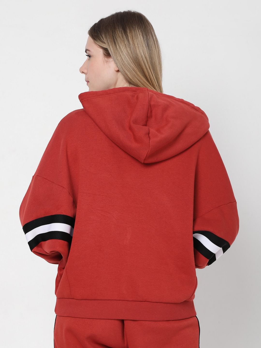 Cropped hoodie brick outlet red