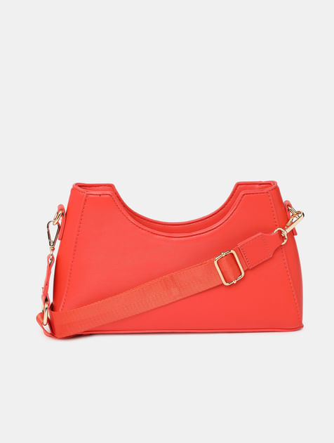 Peach Structured Sling Bag