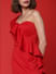 MARQUEE Red One Shoulder Bodycon Dress