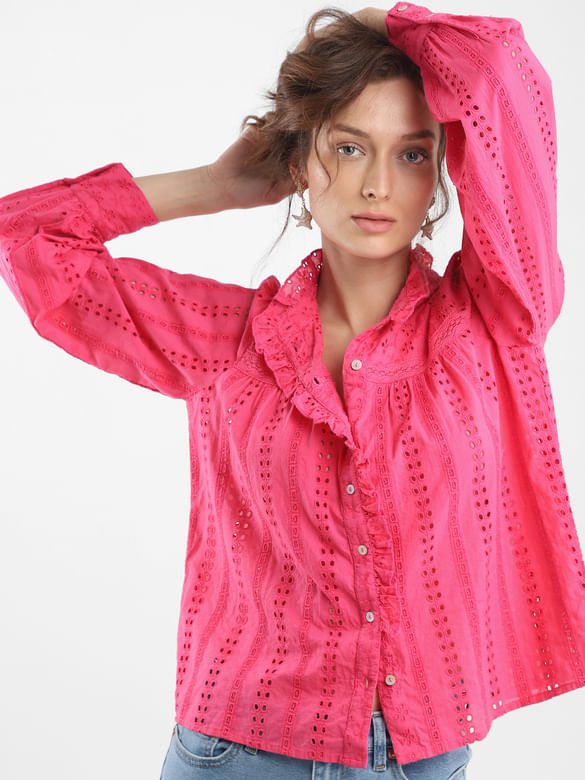 Pink Schiffli Shirt