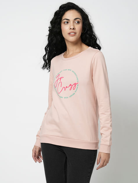 i.scenery BY VERO MODA Pink Printed Sweatshirt