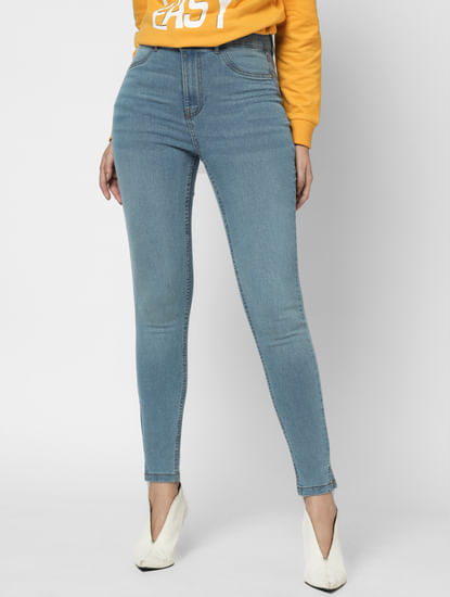 i.scenery BY VERO MODA Blue High Rise Washed Jeggings