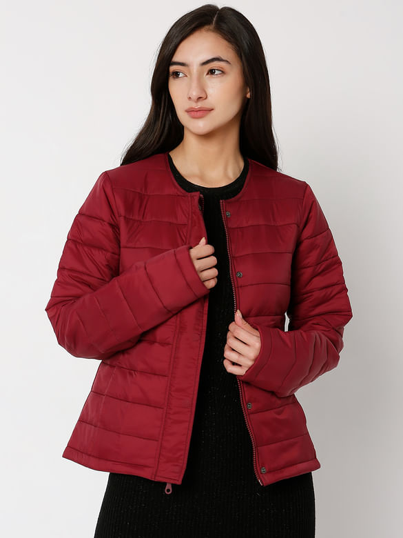 Dark Red Padded Jacket