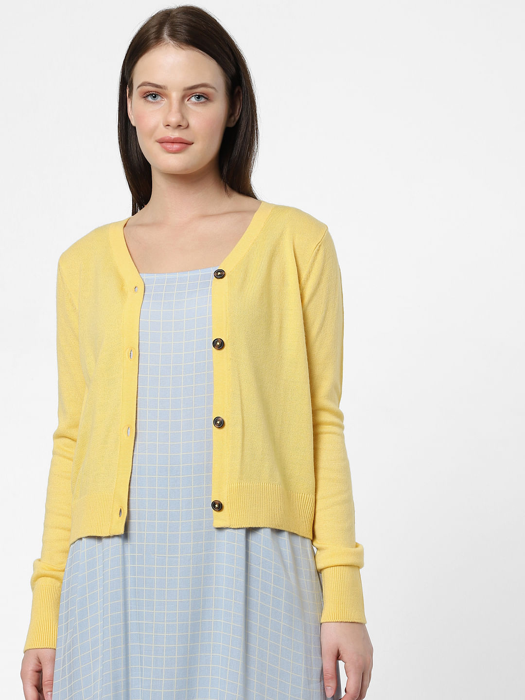 Short mustard outlet cardigan