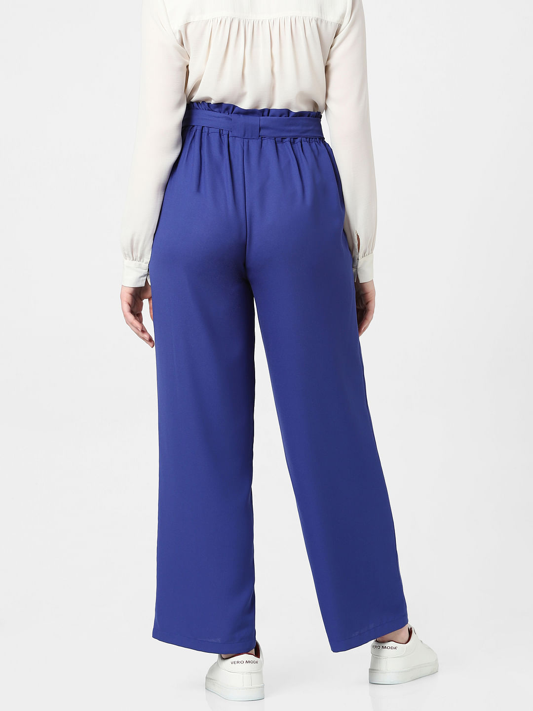 Vero Moda paperbag waist trouser in brown  ASOS