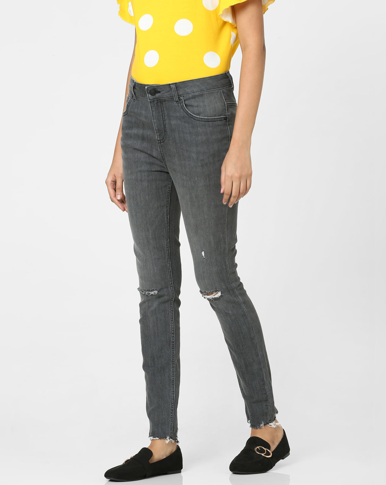 Grey High Rise Wendy Skinny Jeans