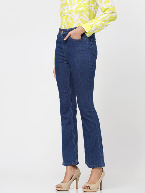Blue High Rise Petra Bootcut Jeans