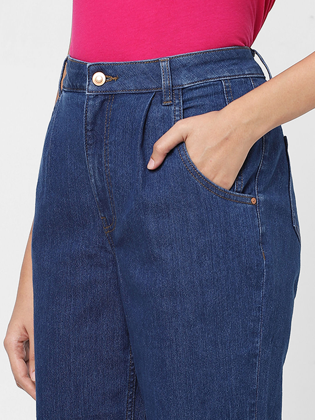 womens pleated jeans