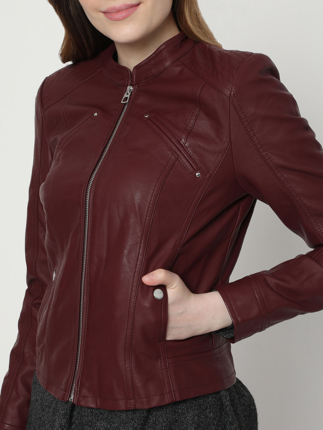 vero moda burgundy jacket