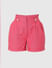 Pink Paperbag High Waist Shorts