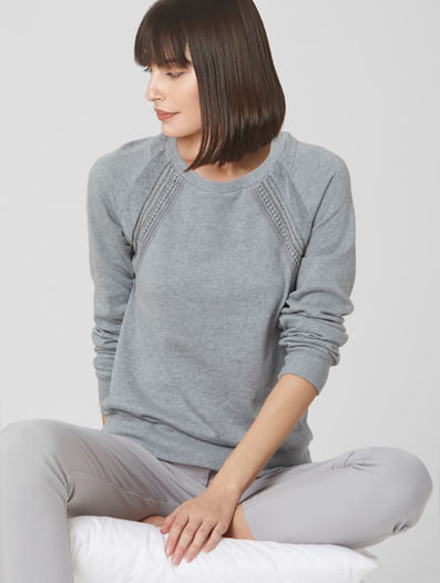 Light Grey Studded Sweatshirt