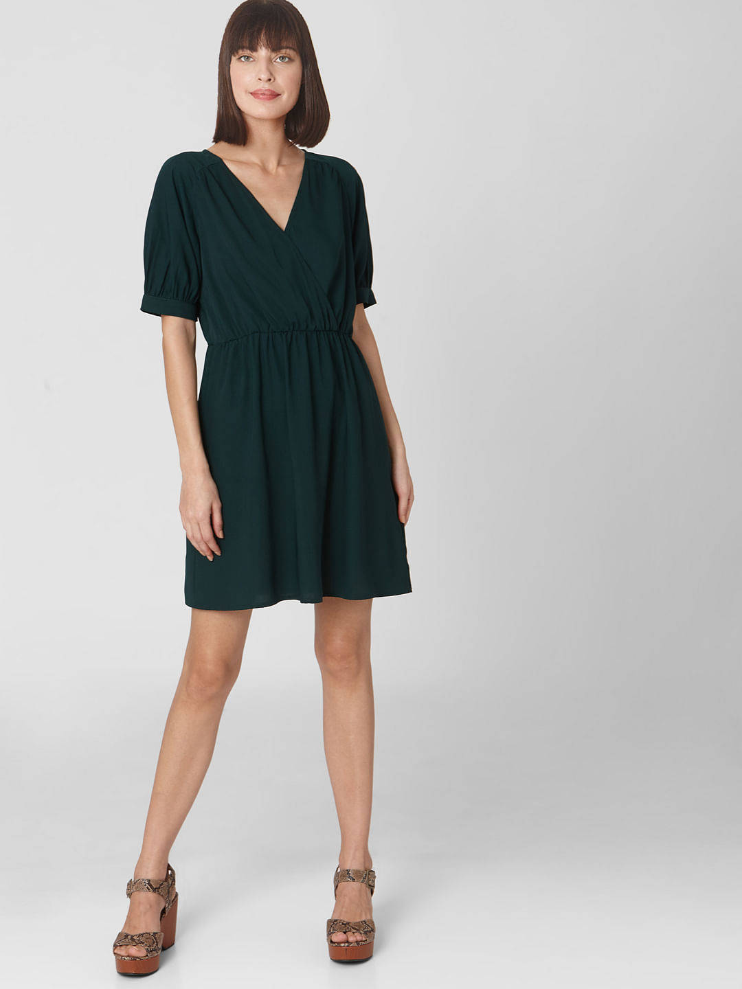 wrap fit and flare dresses