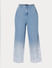 Blue High Rise Ombre Flared Jeans 