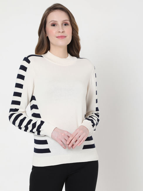 Monochrome Striped Pullover