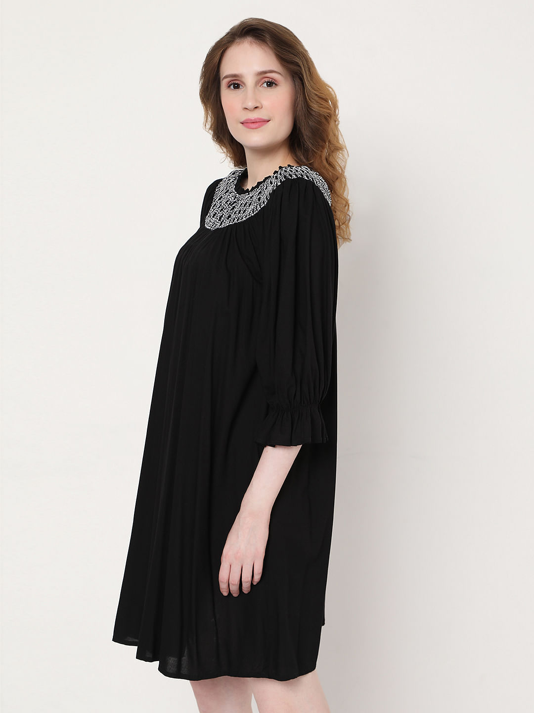 simple black shift dress