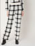 Beige Check High Rise Co-ord Pants 