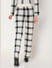 Beige Check High Rise Co-ord Pants 