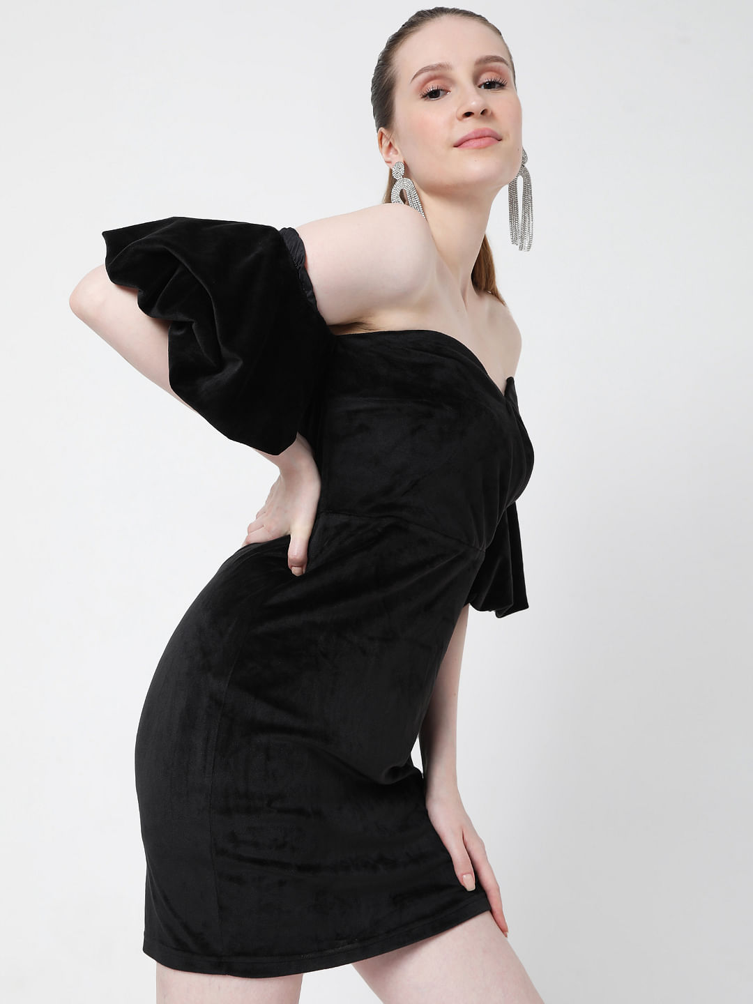 Buy Plus Size Black Sequin Dress Online For Women  Amydus