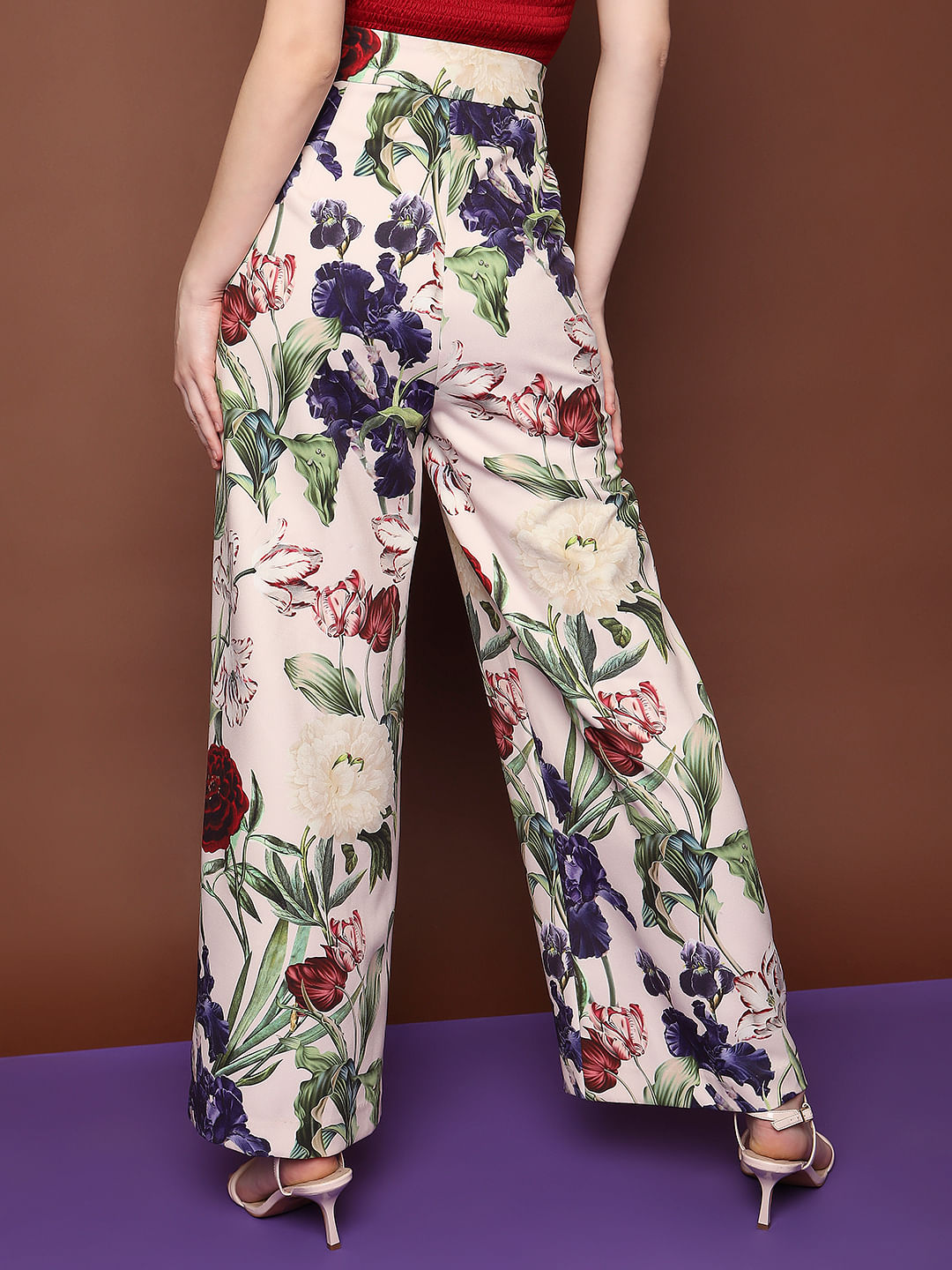 Twenty Dresses Multicolor Floral Print Wide Leg Pants