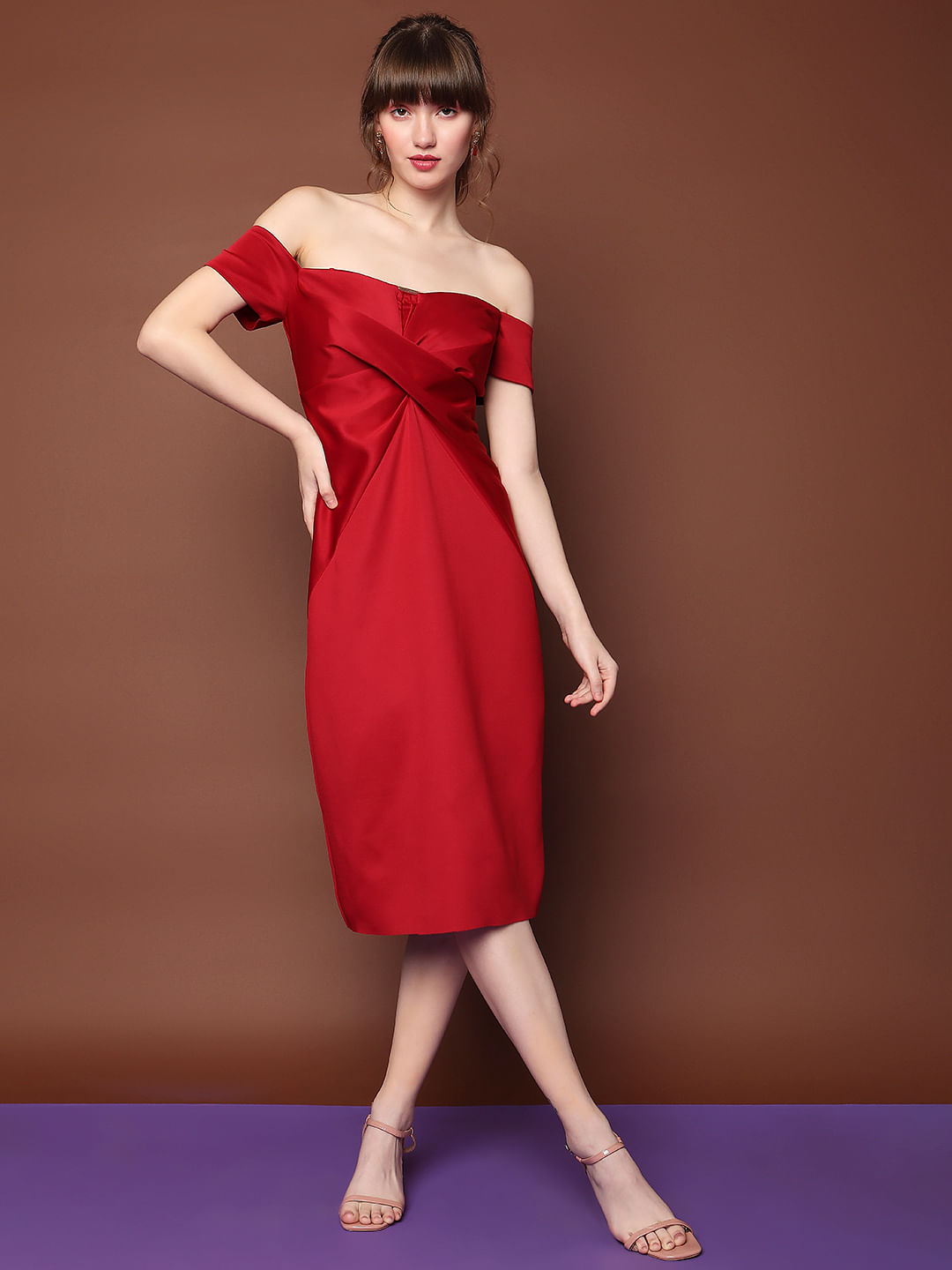 Mermaid Design Red Prom Dresses, Off Shoulder Long Prom Dresses, Newes –  ClaireBridal
