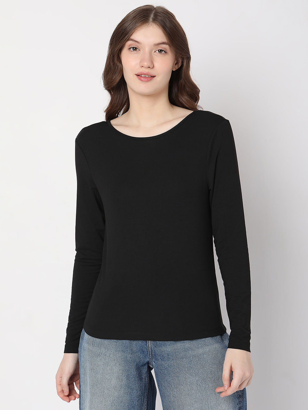 Black full sleeve t shirt online