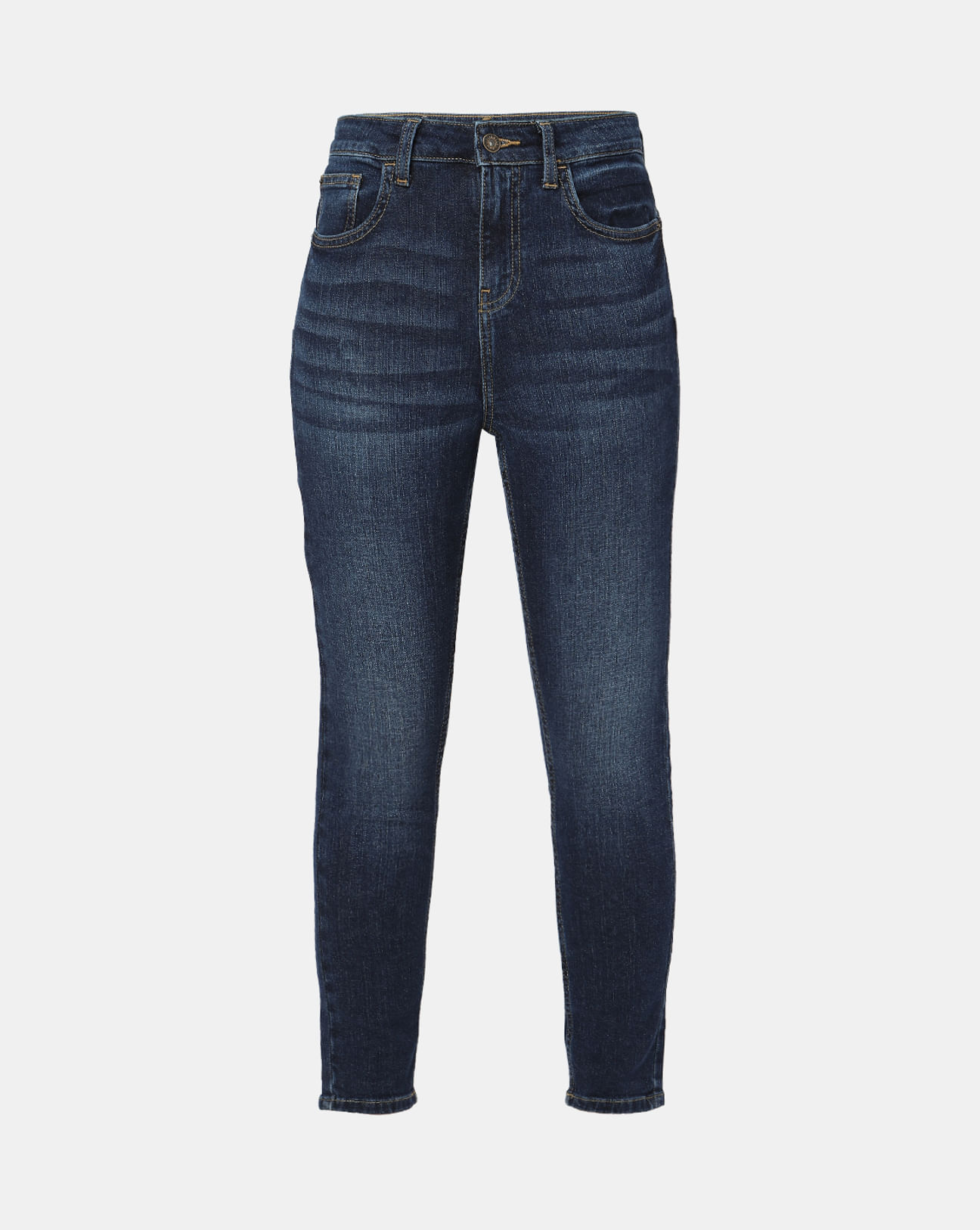 Blue High Rise Pushup Wendy Skinny Jeans