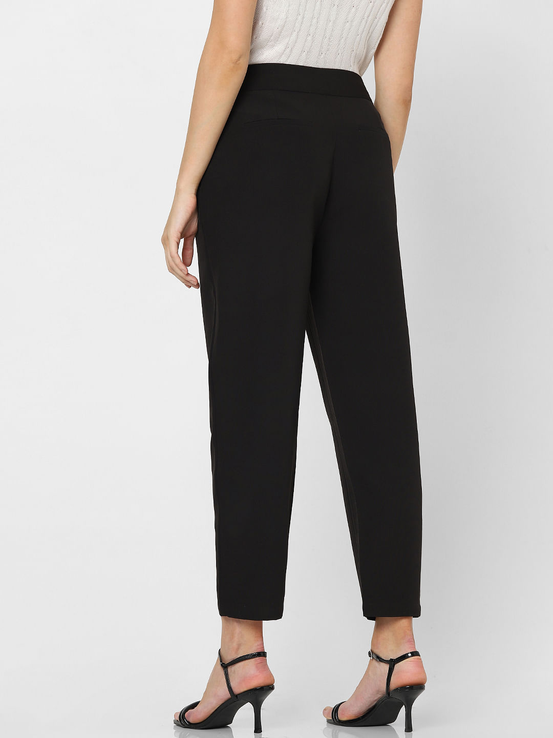 High Rise Button Pants in Black 3X | DAILYLOOK