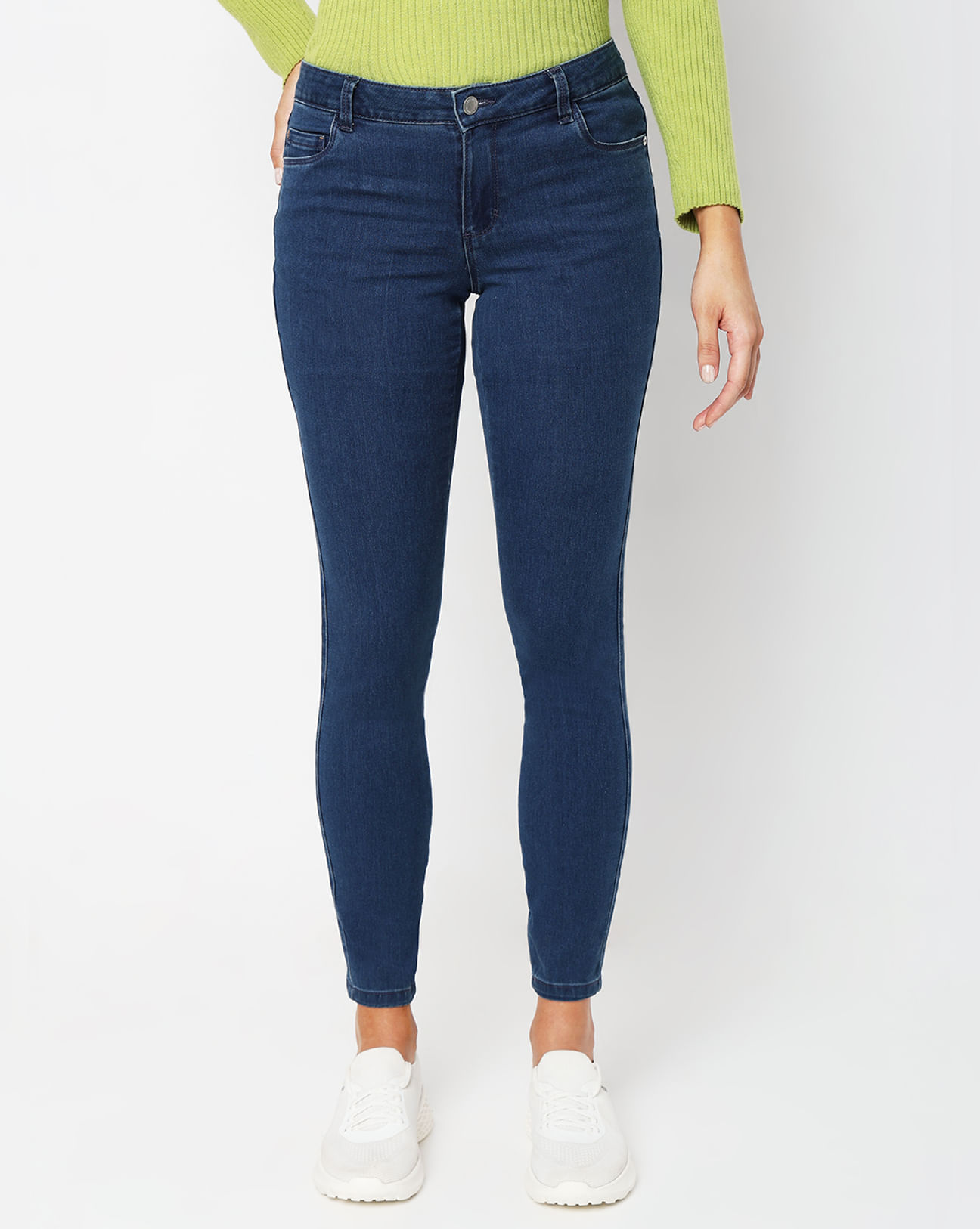 Buy Black High Waisted Skinny Jeggings With Stretch 8S, Jeans
