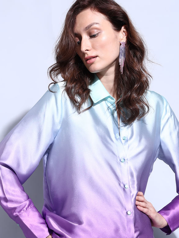 Purple Ombre Full Sleeves Shirt