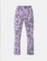 Purple High Waist Printed Jeans