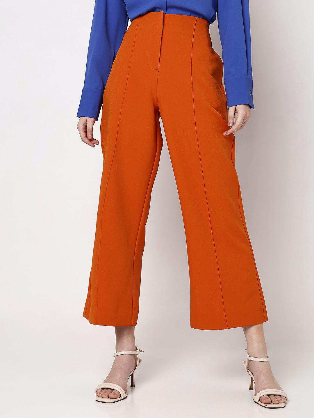 Orange Wide Legged Trousers – Jasminum
