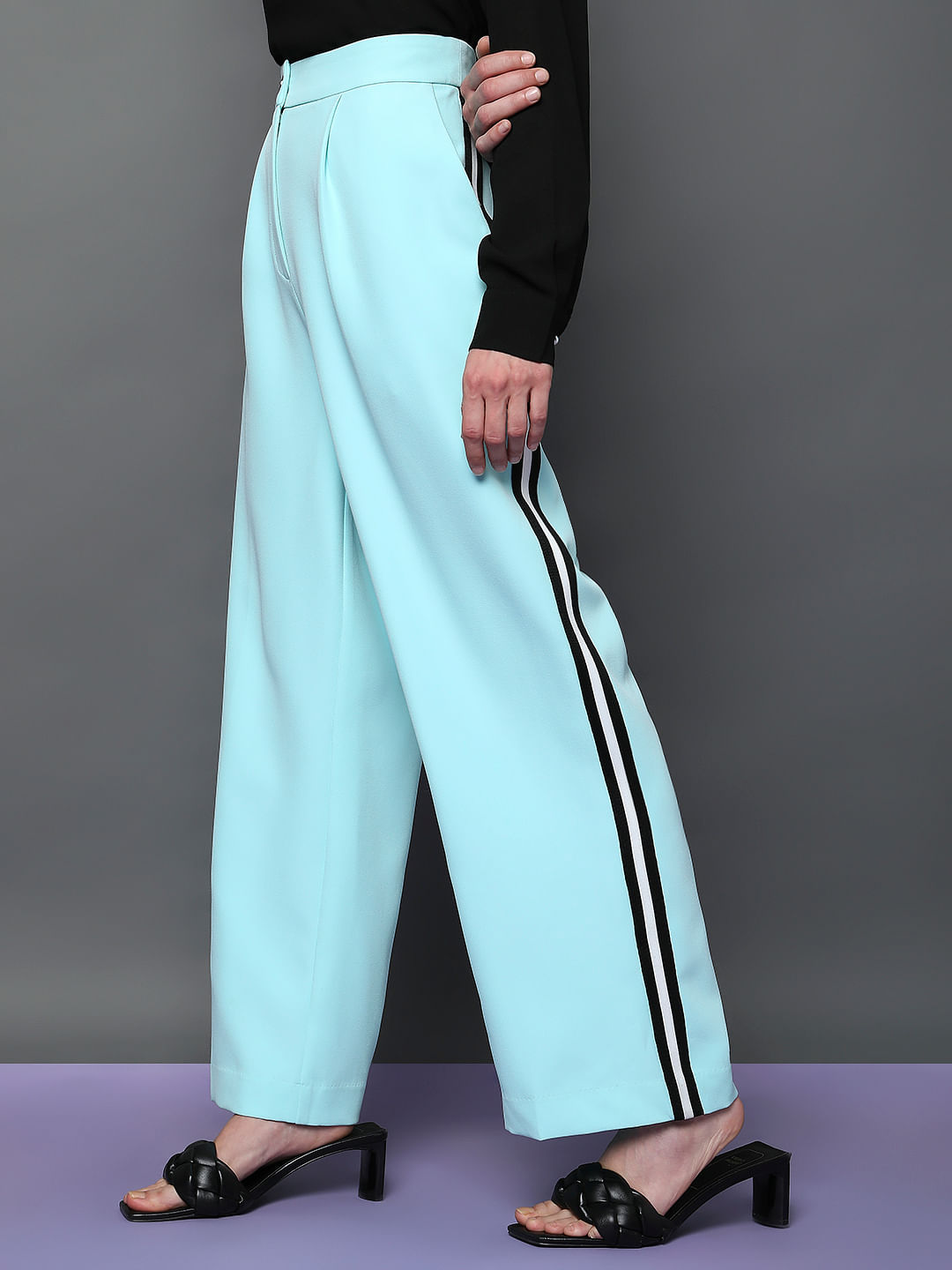 Ladies Sky Blue Cotton Lycra Stretchable Slim Fit Straight Casual Cigarette  Pant at Rs 210/piece | Siraspur | New Delhi | ID: 22603947230