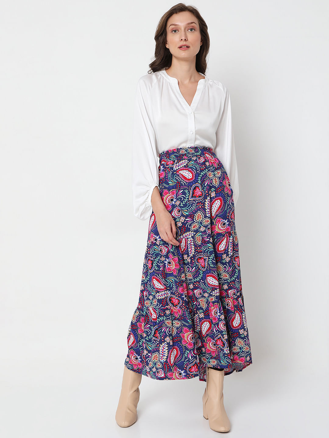 Update 127+ flower print skirt