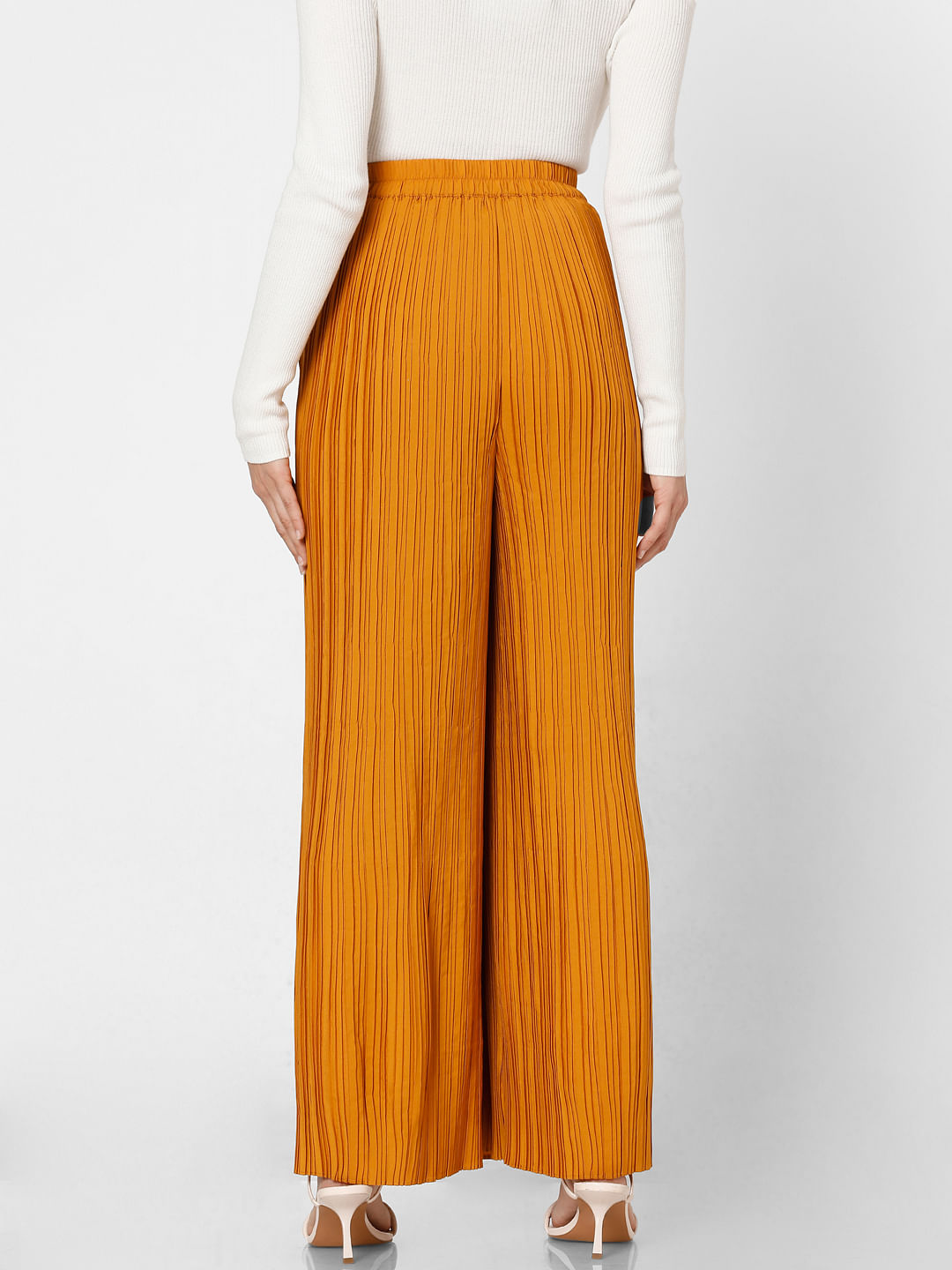 Solid Color Wide Leg Pants for Women Plus Size Pleated Floor Length Trousers  Winter Baggy Casual Pant with Pockets - Walmart.com
