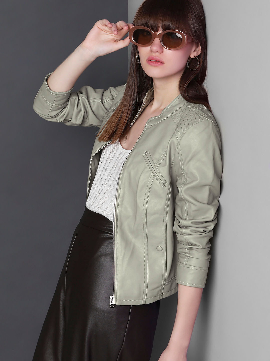 Leather jackets for on sale womens online india