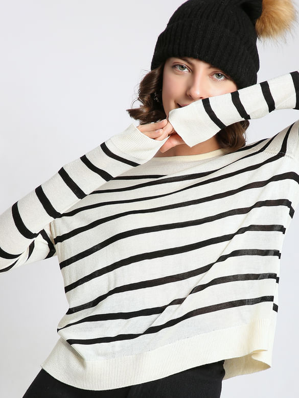 Off-White Striped Pullover