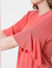 Coral Flared Sleeves Top