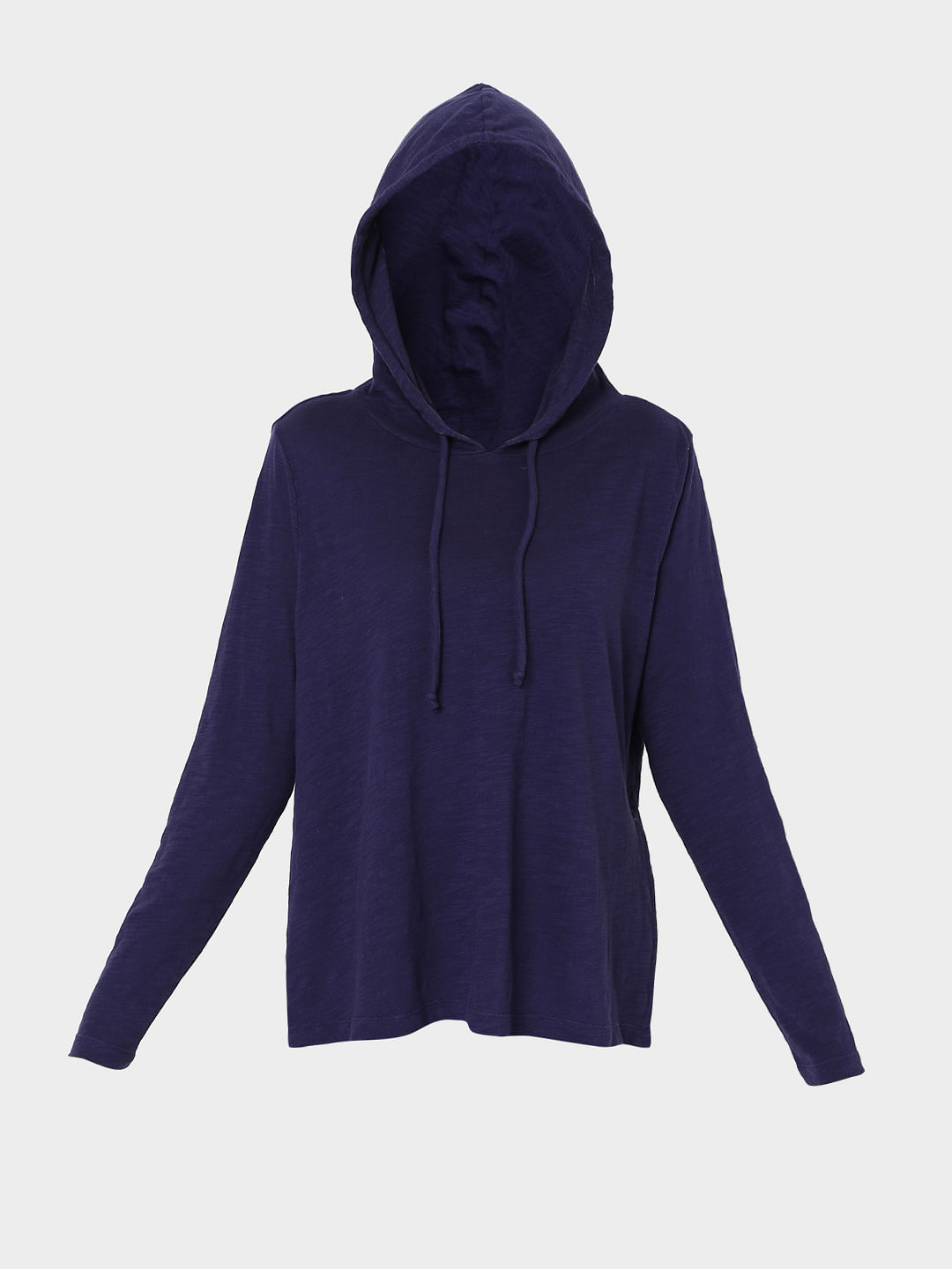 Blue hooded t shirt sale