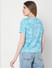 Blue Cloud Print T-shirt