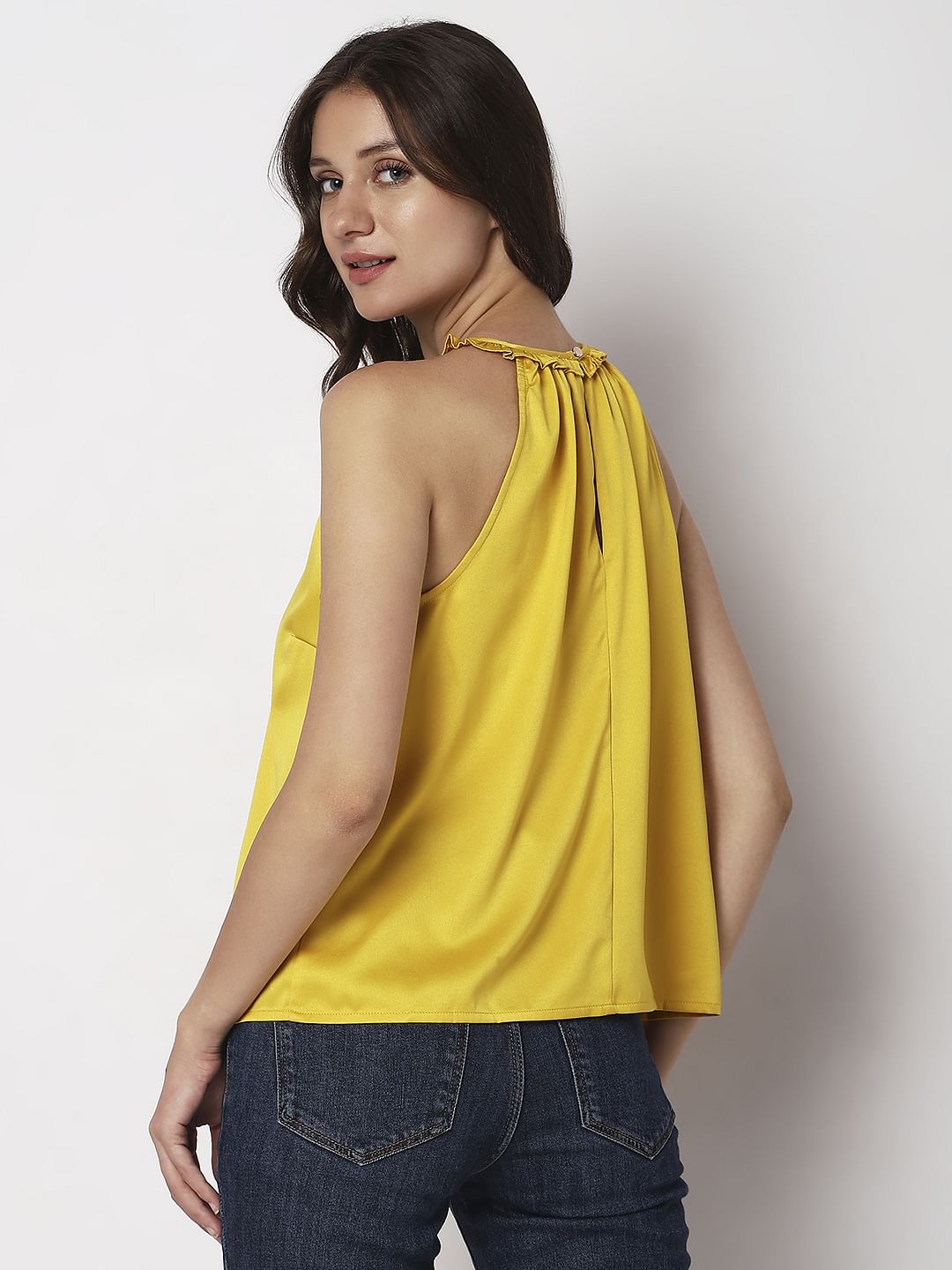 Yellow best sale halter top