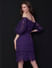 MARQUEE Purple Lace Off-Shoulder Dress