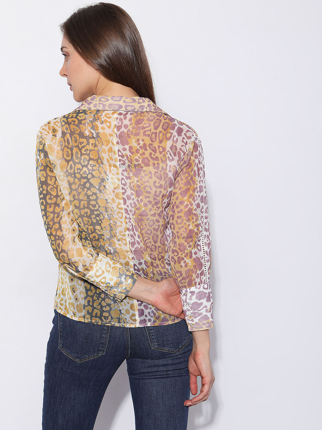 Leopard print shirt hot sale and jeans