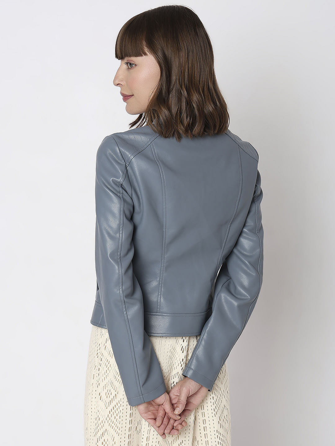 Grey short jacket on sale women's