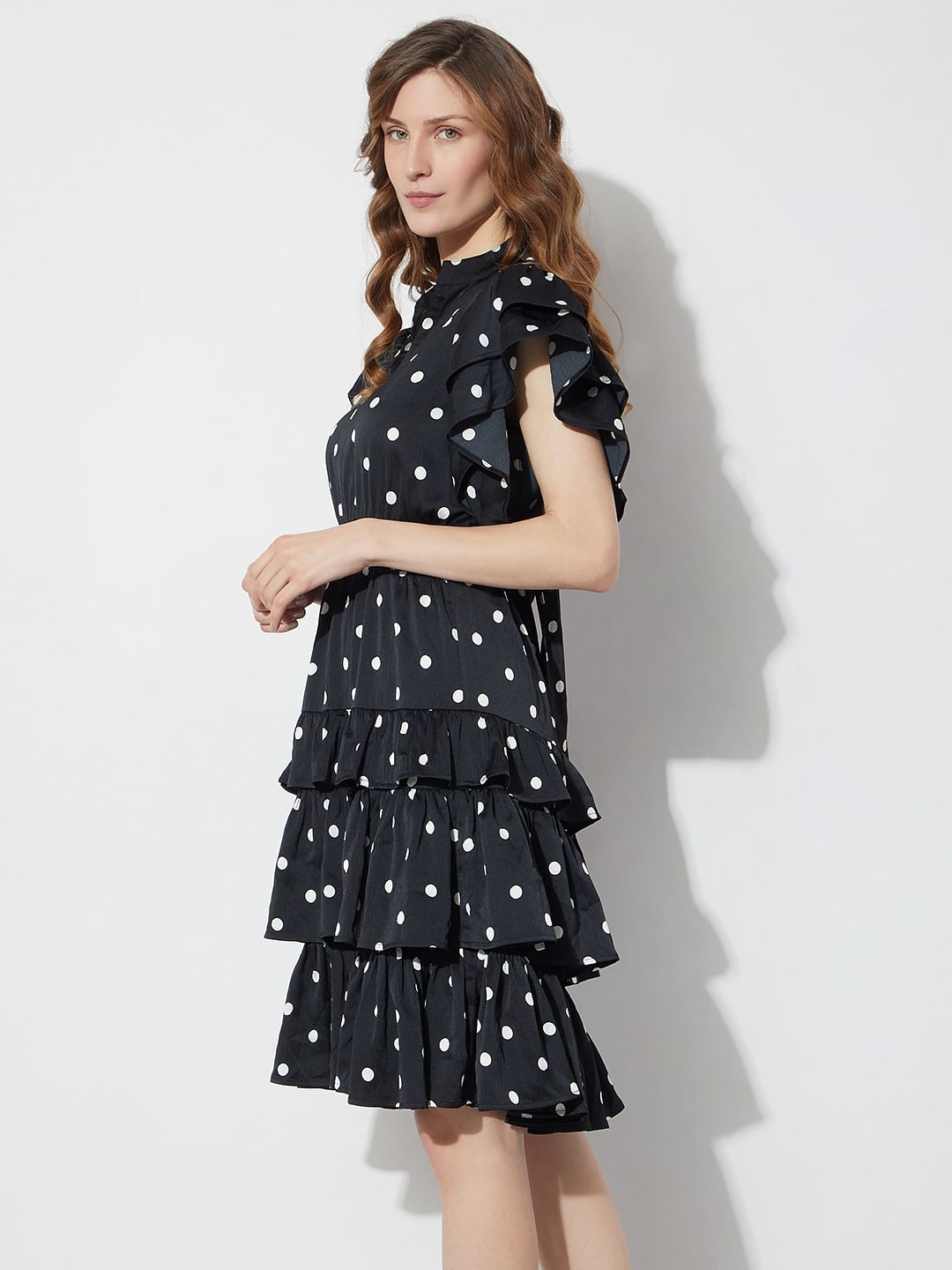 Polka dot 2024 tiered dress